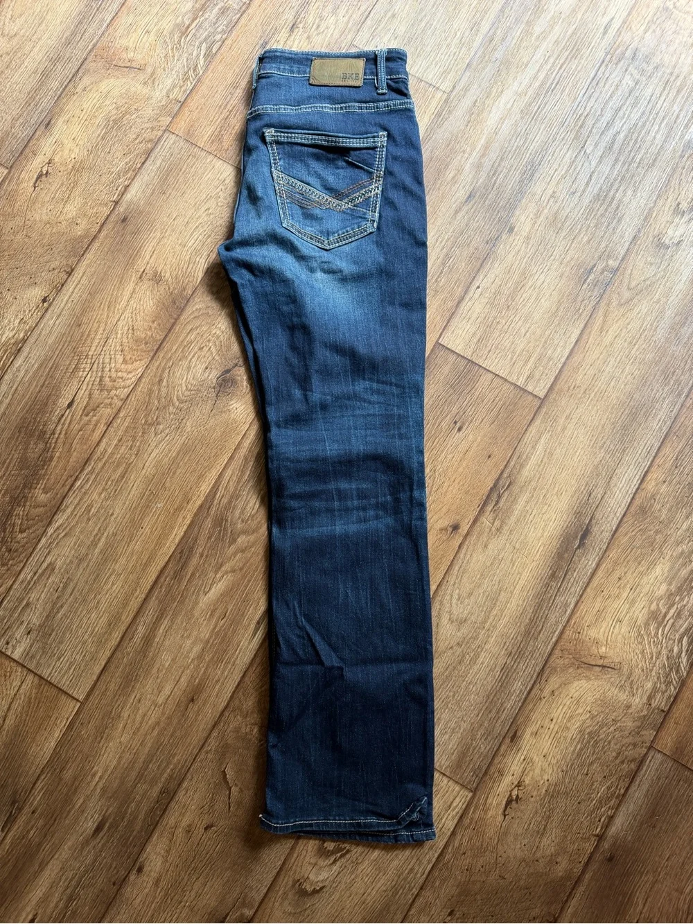 BKE Men’s Slim Straight Dark Indigo Jeans